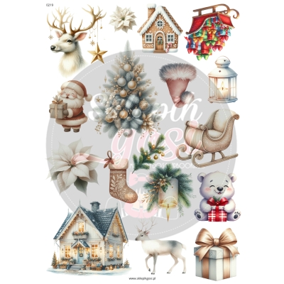 ARKUSZ A4 - NR 0219 - PIĘKNE ŚWIĘTA 2