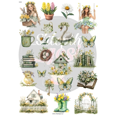 ARKUSZ A4 - NR 0263 - ZIELONA WIOSNA