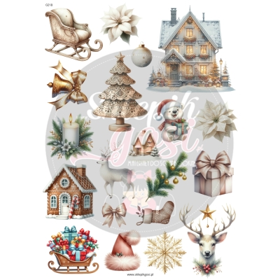 ARKUSZ A4 - NR 0218 - PIĘKNE ŚWIĘTA