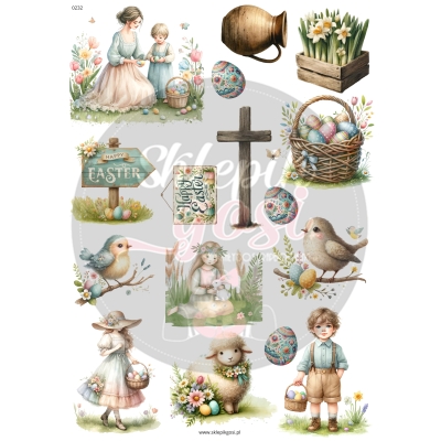 ARKUSZ A4 - NR 0232 - WIELKANOC 7