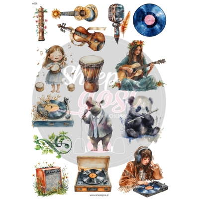 ARKUSZ A4 - NR 0236 - MUZYKA