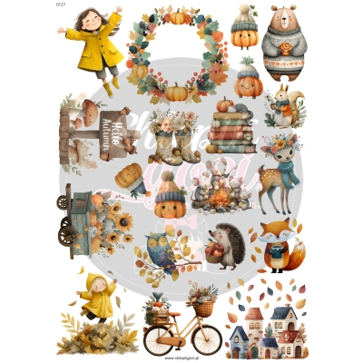 ARKUSZ A4 - NR 0127 - HELLO AUTUMN