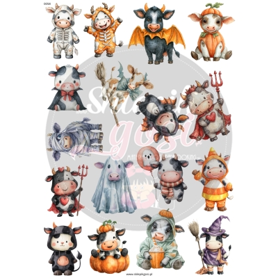 ARKUSZ A4 - NR 0058 - HALLOWEENOWE KRÓWKI