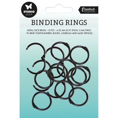 Kółko kółka metalowe spinające do albumu 25mm / 12szt - RINGS