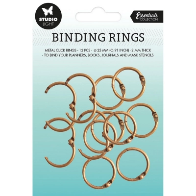 Kółko kółka metalowe spinające do albumu 25mm / 12szt - RINGS