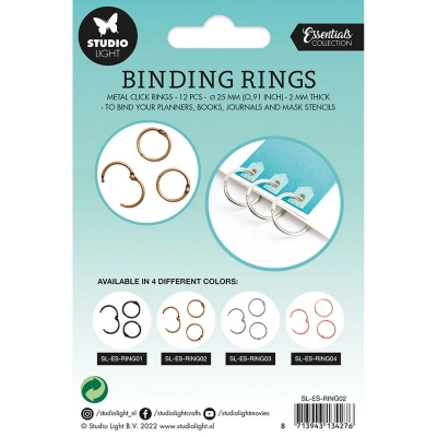 Kółko kółka metalowe spinające do albumu 25mm / 12szt - RINGS