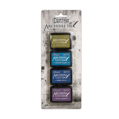 TUSZ ARCHIVAL INK - ZESTAW 4szt - Tim Holtz distress archival mini ink pad kit #2