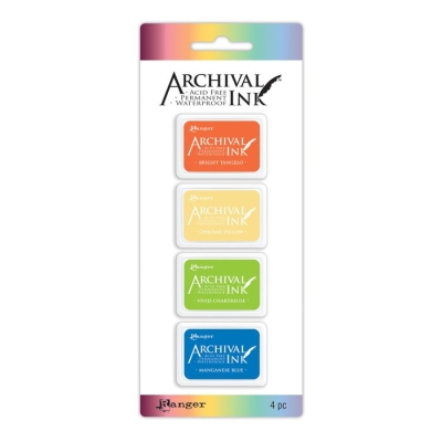 TUSZ ARCHIVAL INK - ZESTAW 4szt - Tim Holtz distress archival mini ink pad kit #3