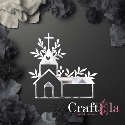 Kościół - Akryl - srebro - 0148s