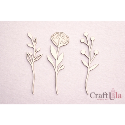 Zestaw gałązki i kwiaty - 2537