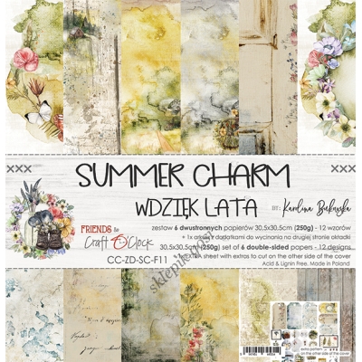 SUMMER CHARM - ZESTAW PAPIERÓW 30,5X30,5CM