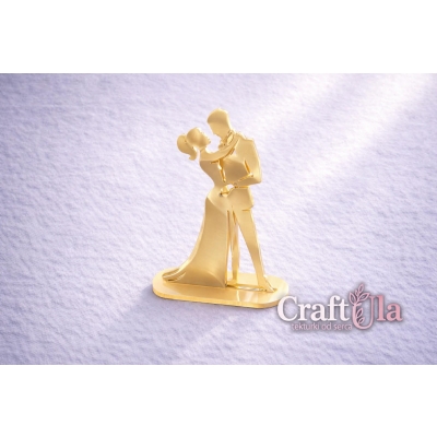 Para na podstawce - Akryl - złoto - 141