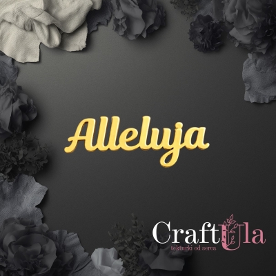 Alleluja- napis - Akryl - złoto - 0143