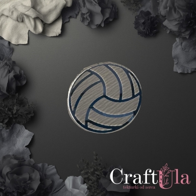 Piłka do siatkówki - Akryl - srebro - 0152s