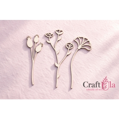 Zestaw gałązki i kwiaty - 2540