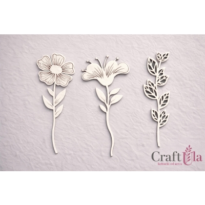 Zestaw gałązki i kwiaty - 2535