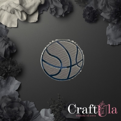 Piłka do koszykówki - Akryl - srebro - 0153s