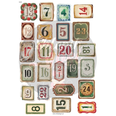 ARKUSZ A4 - NR 0220 - KALENDARZ ADWENTOWY