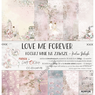 LOVE ME FOREVER - ZESTAW PAPIERÓW 30,5X30,5CM