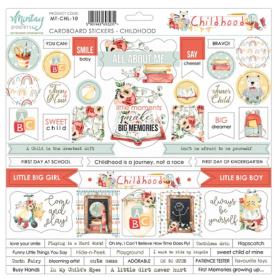 Arkusz Naklejek Tekturowych - Childhood, j. angielski