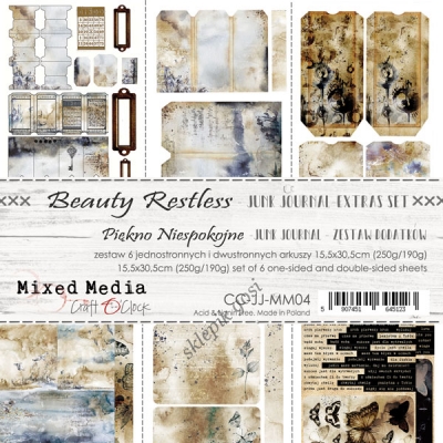 BEAUTY RESTLESS - JUNK JOURNAL SET - ZESTAW DODATKÓW