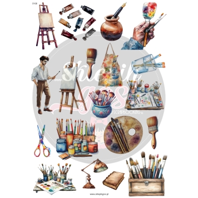 ARKUSZ A4 - NR 0168 - MALARZ