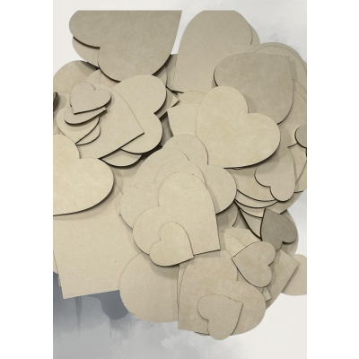 Pudełko z kawałkami beermaty - SERDUSZKA - 50 SZTUK