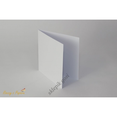 Baza do kartki - biała - 14x14cm - Rzeczy z papieru