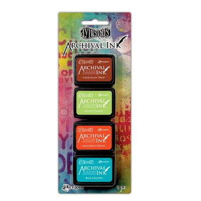 TUSZ ARCHIVAL INK - ZESTAW 4szt - Ranger • Dylusions Mini Archival Kits Kit #5