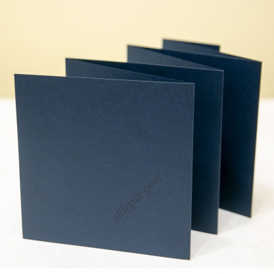 Ciemny niebieski baza - kwadrat - Albumowa 16 cm x 100 cm pobigowana co 16 cm