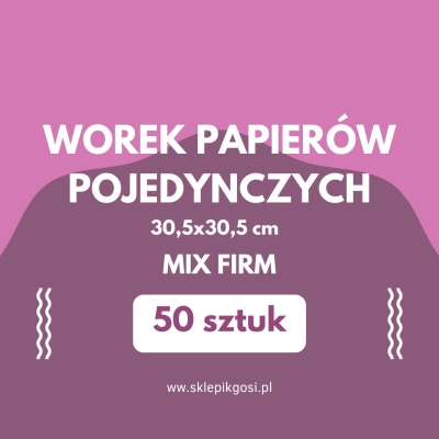 WOREK PAPIERÓW POJEDYNCZYCH MIX FIRM - 50szt